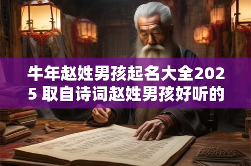 牛年赵姓男孩起名大全2025 取自诗词赵姓男孩好听的名字
