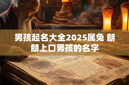 男孩起名大全2025属兔 朗朗上口男孩的名字