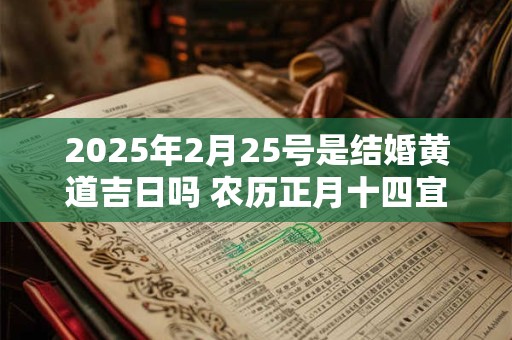 2025年2月25号是结婚黄道吉日吗 农历正月十四宜嫁娶吗