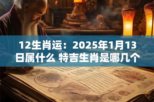12生肖运：2025年1月13日属什么 特吉生肖是哪几个