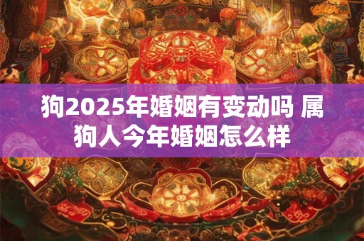 狗2025年婚姻有变动吗 属狗人今年婚姻怎么样