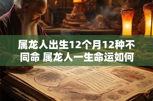 属龙人出生12个月12种不同命 属龙人一生命运如何
