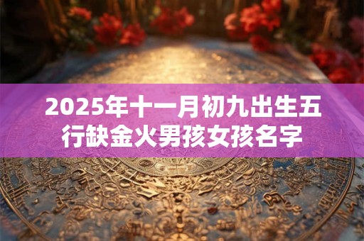 2025年十一月初九出生五行缺金火男孩女孩名字