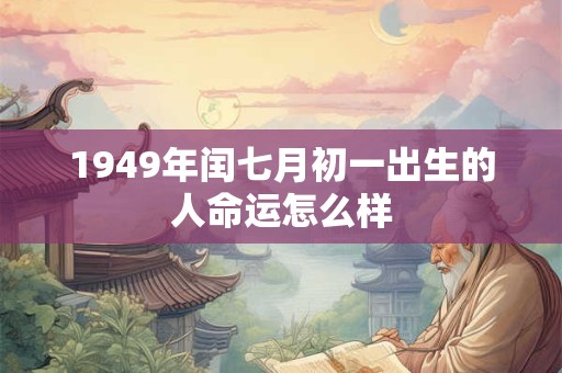 1949年闰七月初一出生的人命运怎么样 1949年闰七月初一出生的人命运怎么样