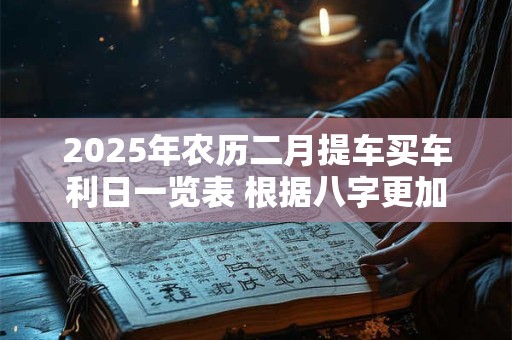 2025年农历二月提车买车利日一览表 根据八字更加精准