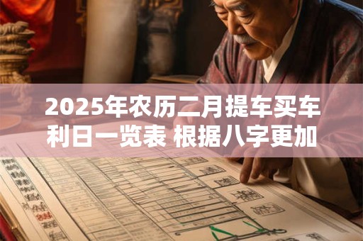 2025年农历二月提车买车利日一览表 根据八字更加精准