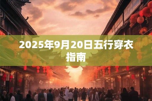 2025年9月20日五行穿衣指南