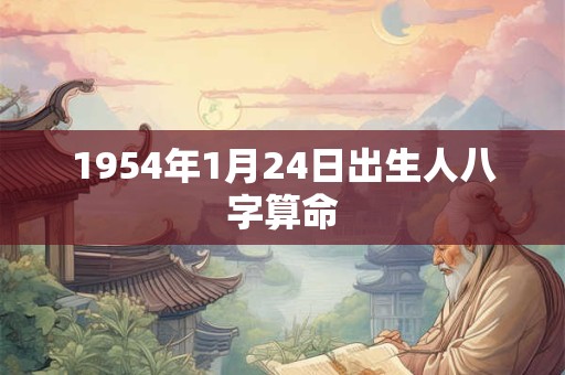 1954年1月24日出生人八字算命