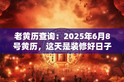 老黄历查询：2025年6月8号黄历，这天是装修好日子吗