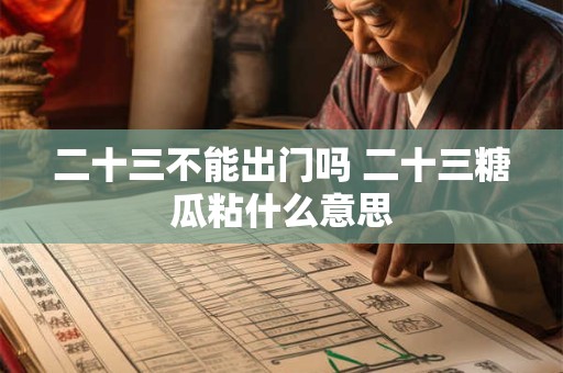 二十三不能出门吗 二十三糖瓜粘什么意思