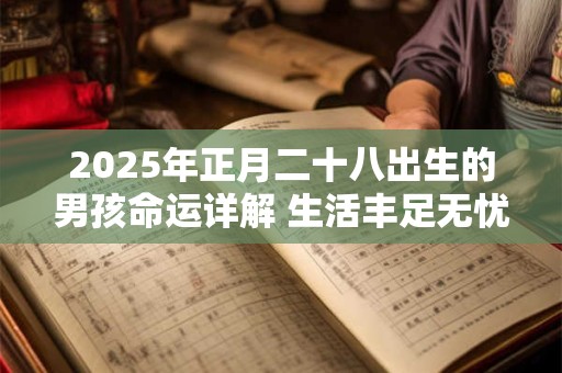 2025年正月二十八出生的男孩命运详解 生活丰足无忧