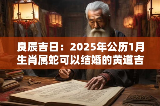 良辰吉日：2025年公历1月生肖属蛇可以结婚的黄道吉日