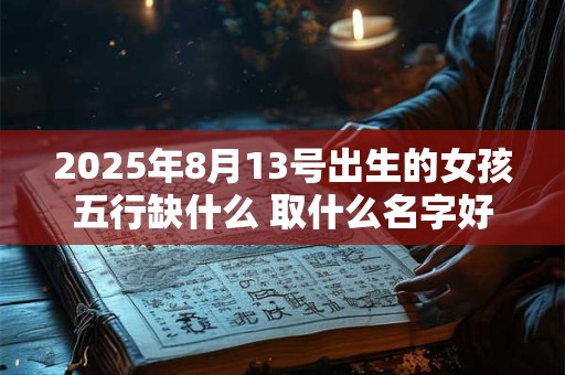 2025年8月13号出生的女孩五行缺什么 取什么名字好