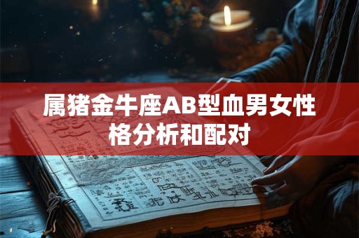 属猪金牛座AB型血男女性格分析和配对