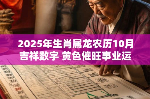 2025年生肖属龙农历10月吉祥数字 黄色催旺事业运势