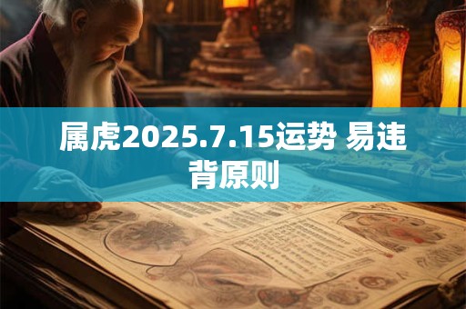 属虎2025.7.15运势 易违背原则