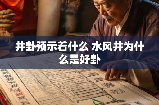 井卦预示着什么 水风井为什么是好卦 井卦预示着什么 水风井为什么是好卦