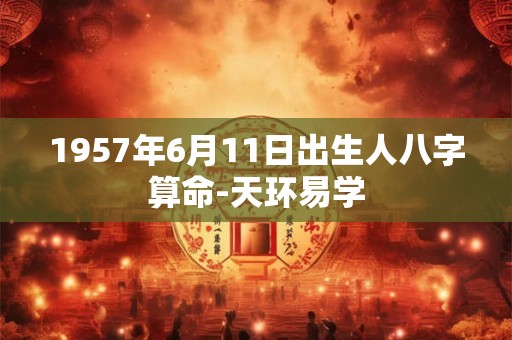 1957年6月11日出生人八字算命-天环易学