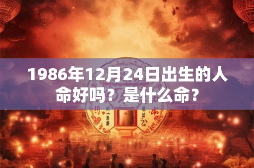 1986年12月24日出生的人命好吗？是什么命？