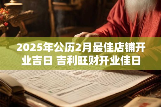 2025年公历2月最佳店铺开业吉日 吉利旺财开业佳日