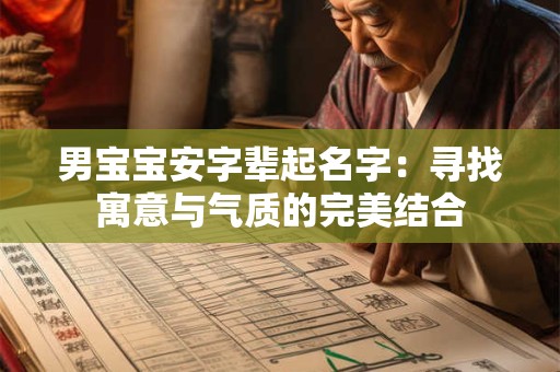 男宝宝安字辈起名字：寻找寓意与气质的完美结合