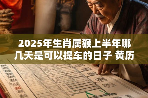 2025年生肖属猴上半年哪几天是可以提车的日子 黄历分析