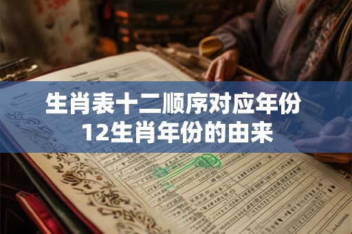 生肖表十二顺序对应年份 12生肖年份的由来