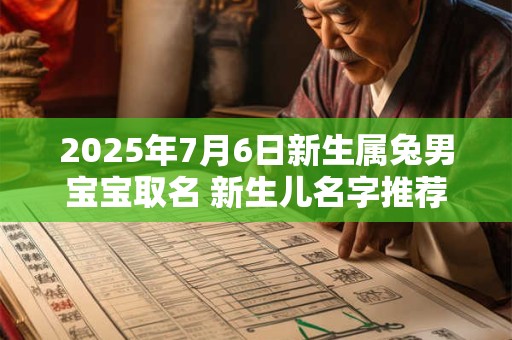 2026年7月6日新生属兔男宝宝取名 新生儿名字推荐
