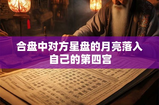 合盘中对方星盘的月亮落入自己的第四宫
