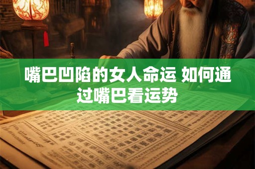 嘴巴凹陷的女人命运 如何通过嘴巴看运势