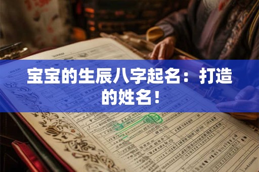 宝宝的生辰八字起名:打造的姓名! 宝宝的生辰八字起名:打造的姓名!