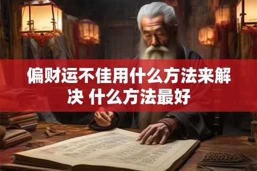 偏财运不佳用什么方法来解决 什么方法最好