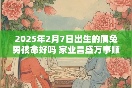2025年2月7日出生的属兔男孩命好吗 家业昌盛万事顺遂
