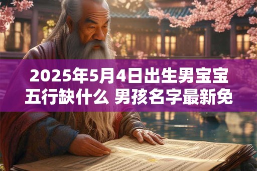 2025年5月4日出生男宝宝五行缺什么 男孩名字最新免费版