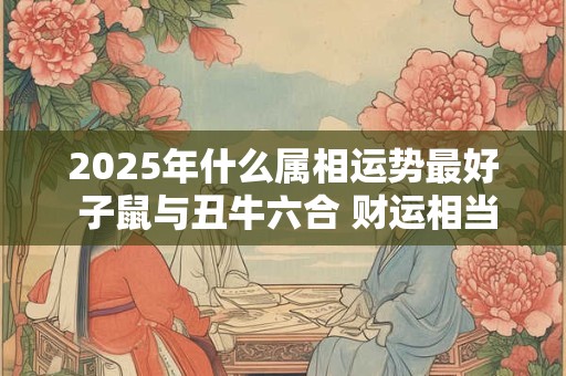 2025年什么属相运势最好 子鼠与丑牛六合 财运相当不错