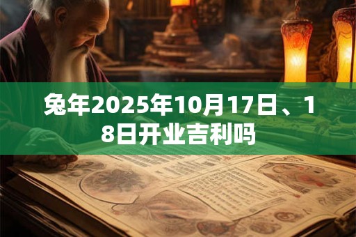 详细阅读:兔年2025年10月17日、18日开业吉利吗 兔年2025年10月17日、18日开业吉利吗