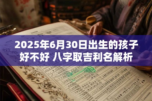 2025年6月30日出生的孩子好不好 八字取吉利名解析