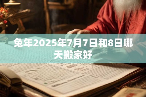 兔年2025年7月7日和8日哪天搬家好