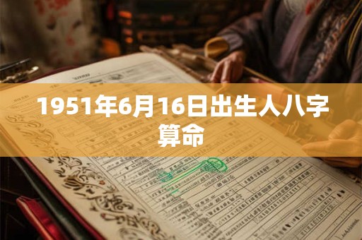 1951年6月16日出生人八字算命 1951年6月16日出生人八字算命