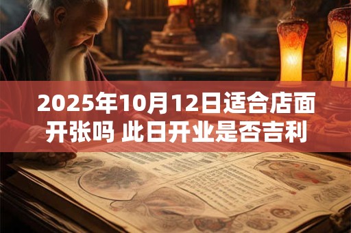 2025年10月12日适合店面开张吗 此日开业是否吉利