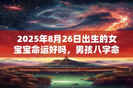 2025年8月26日出生的女宝宝命运好吗，男孩八字命运查询