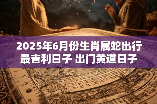 2025年6月份生肖属蛇出行最吉利日子 出门黄道日子