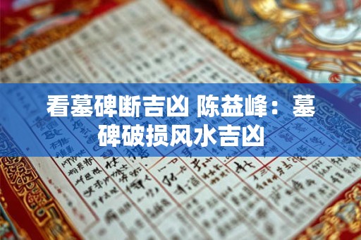 看墓碑断吉凶 陈益峰：墓碑破损风水吉凶