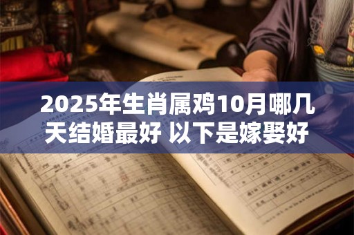 2025年生肖属鸡10月哪几天结婚最好 以下是嫁娶好日子