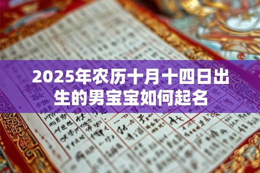 2025年农历十月十四日出生的男宝宝如何起名