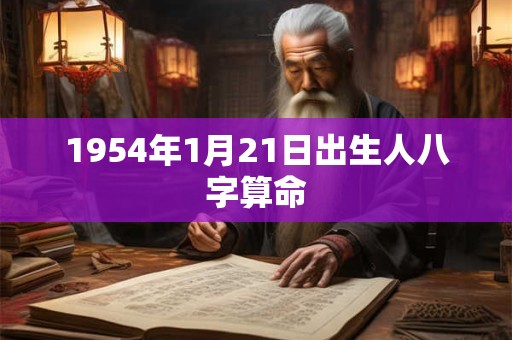 1954年1月21日出生人八字算命