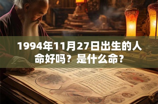 1994年11月27日出生的人命好吗？是什么命？