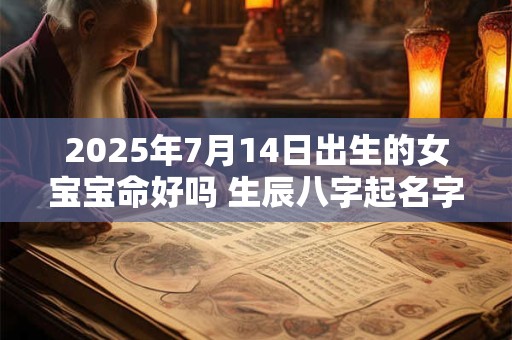 2025年7月14日出生的女宝宝命好吗 生辰八字起名字