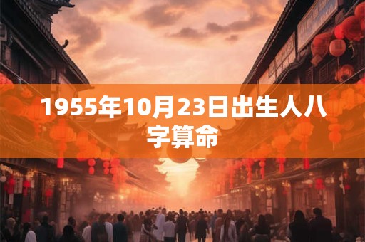 1955年10月23日出生人八字算命
