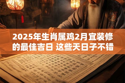 2025年生肖属鸡2月宜装修的最佳吉日 这些天日子不错